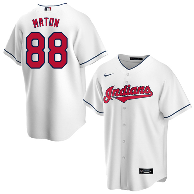 Nike Men #88 Phil Maton Cleveland Indians Baseball Jerseys Sale-White